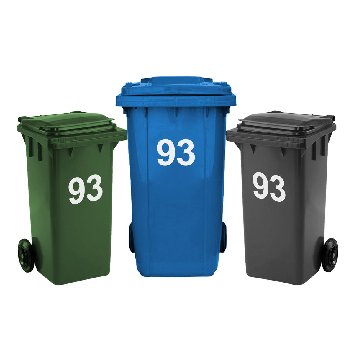 3 Pack Bin Numbers for Wheelie Bins 0-99/A-D | Large Number Stickers (45)