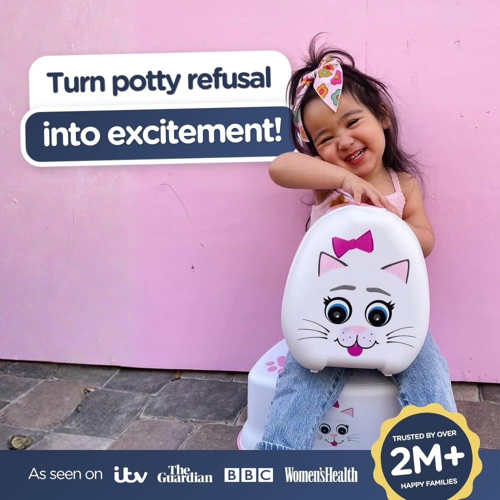 My Carry Potty - Travel Potty, Award-Winning Portable Toddler Toilet Seat for Kids to Take Everywhere (Ladybird)