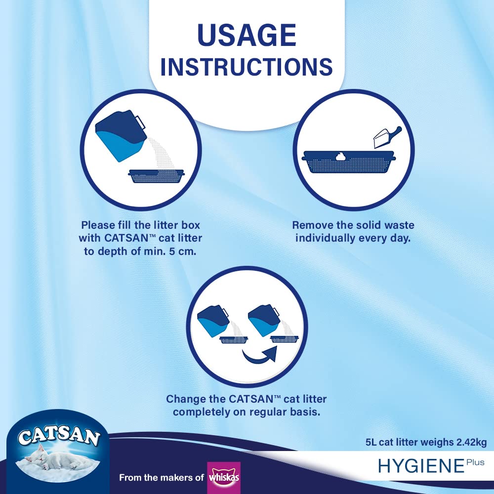 Catsan Hygiene Non-Clumping Odour Control Cat Litter 5L