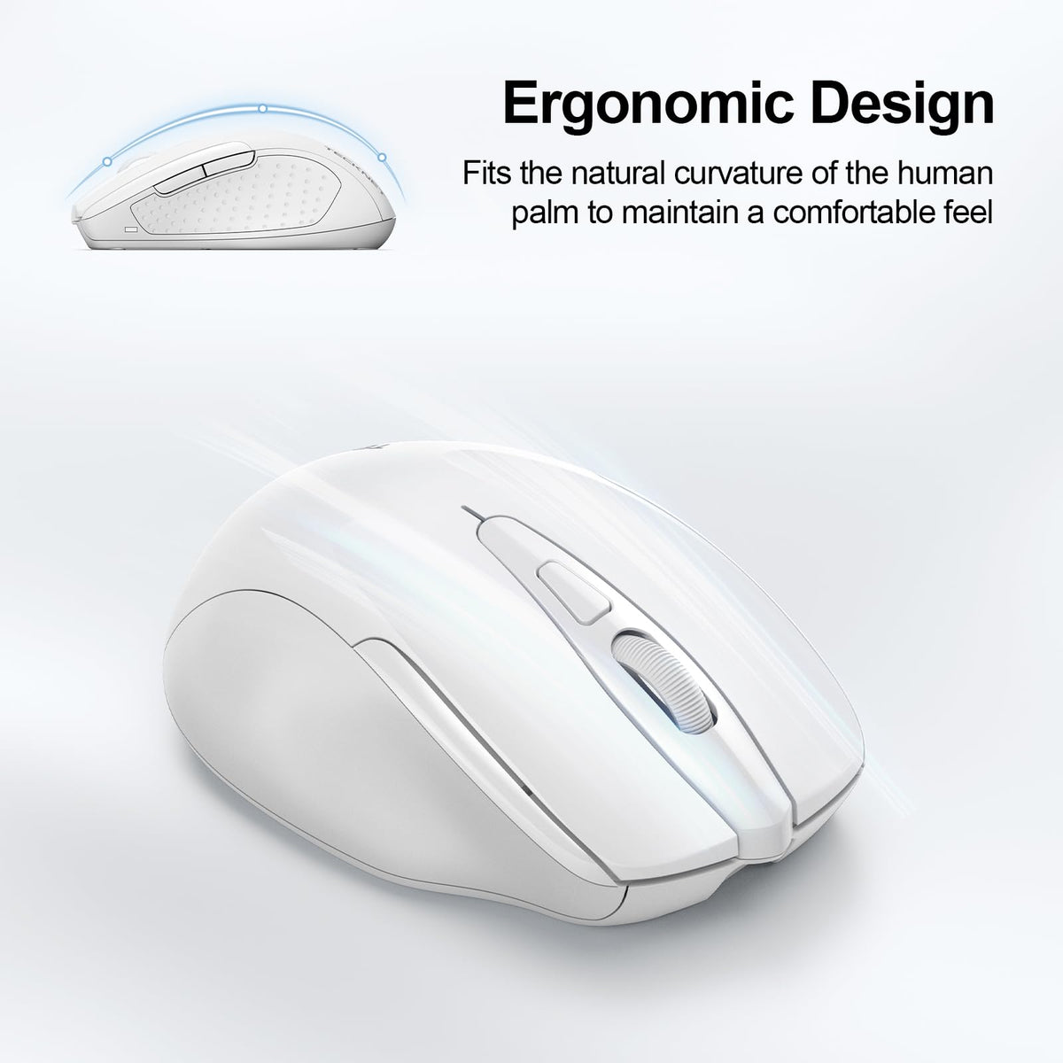 TECKNET Bluetooth Mouse, Rechargeable Bluetooth Wireless Mouse