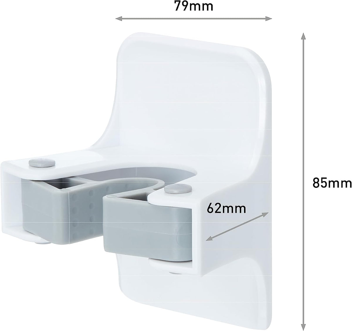 Command Broom Grippers, White, 2 Hooks and 6 Adhesive Strips