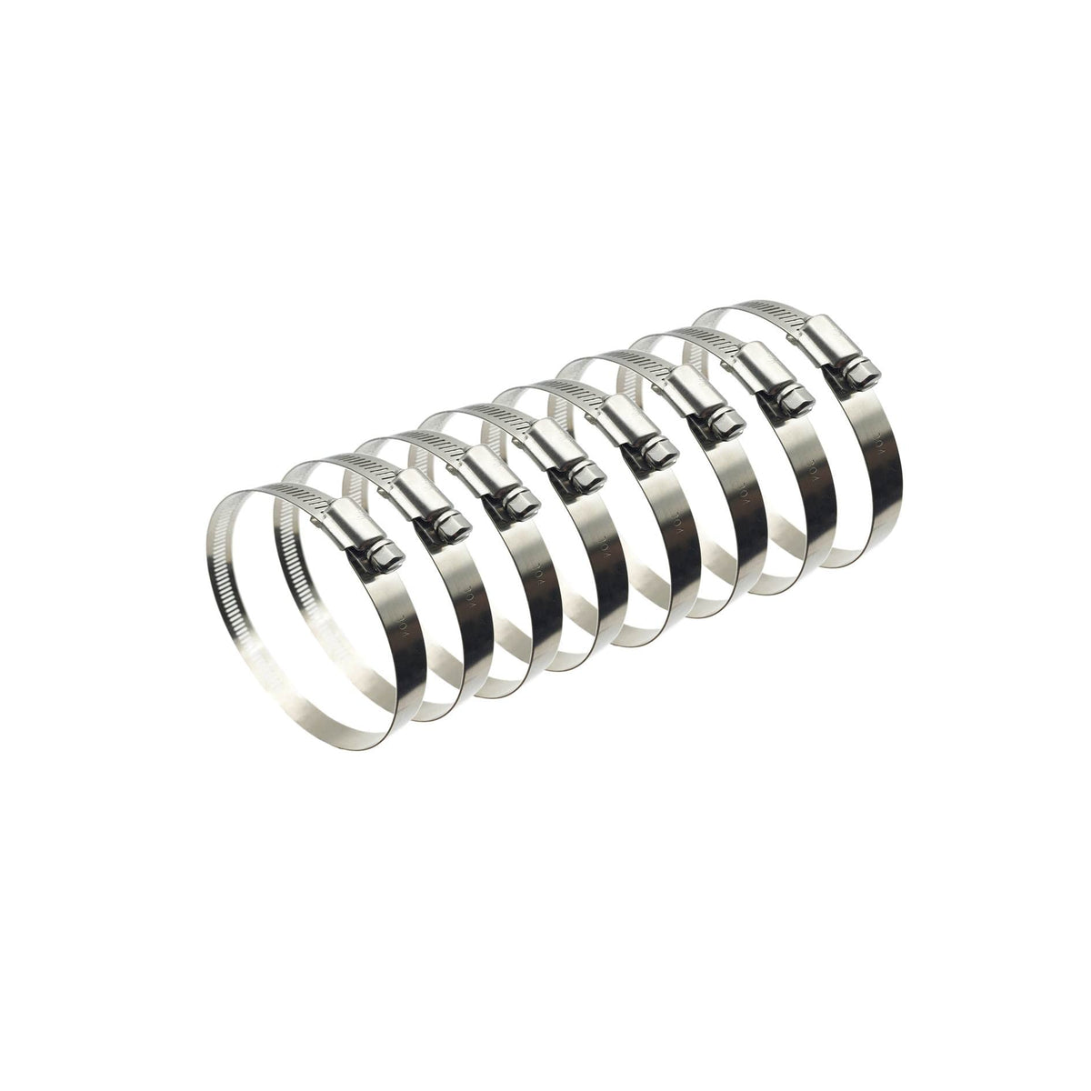 8Pcs 118-140mm Hose Clips Adjustable 304 Stainless Steel Duct Clamps