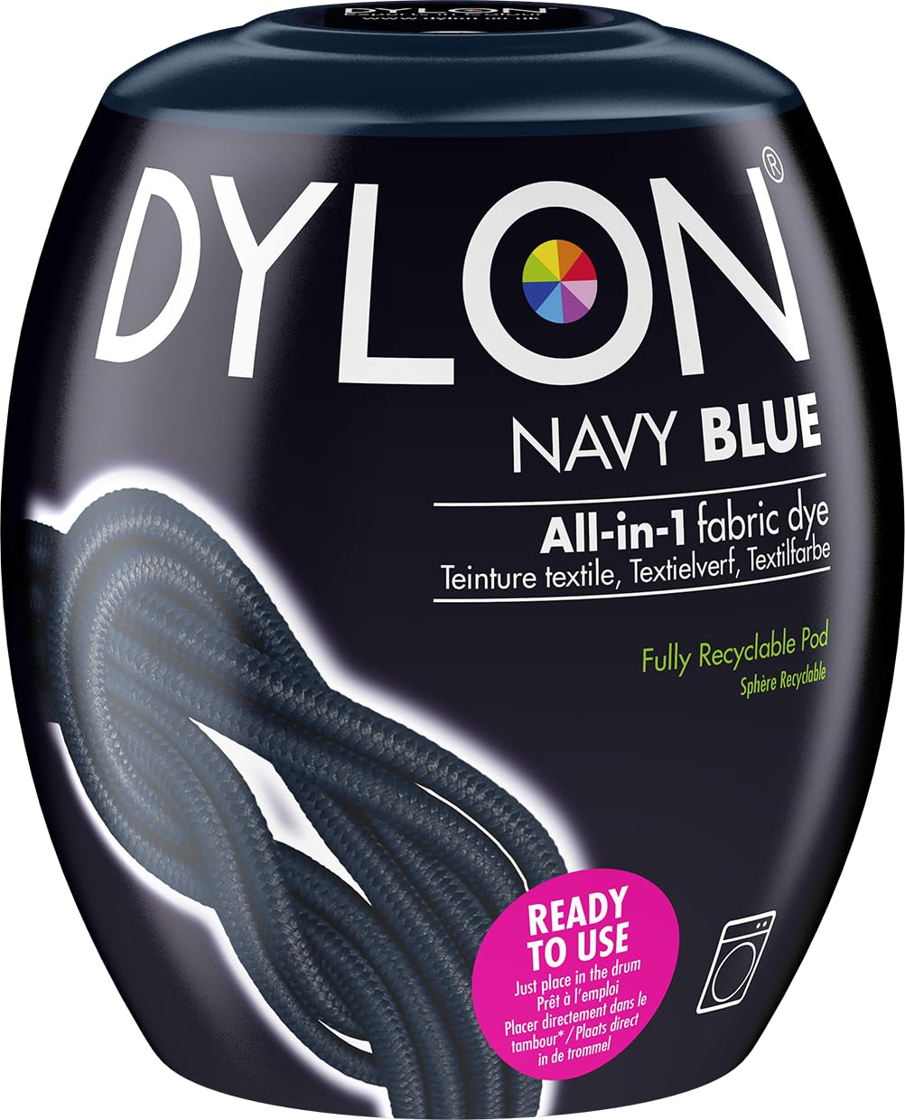 DYLON Washing Machine Fabric Dye Pod, Intense Black, 350g
