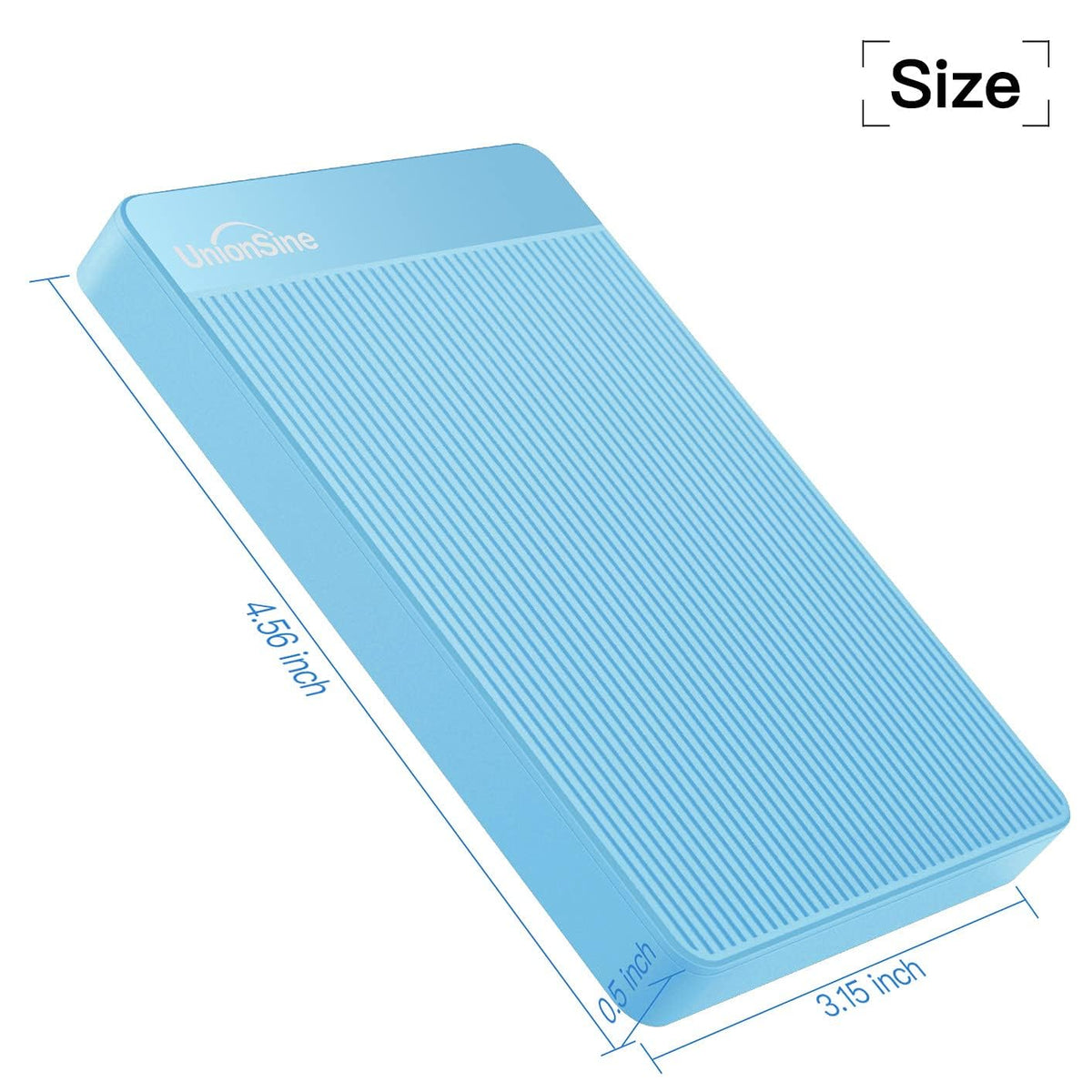 UnionSine External Hard Drive 1TB Ultra Slim Portable Hard Drive USB 3.0 HDD Storage Compatible for PC,Mac, Laptop, Xbox, Xbox one, PS4(Blue) HD2510