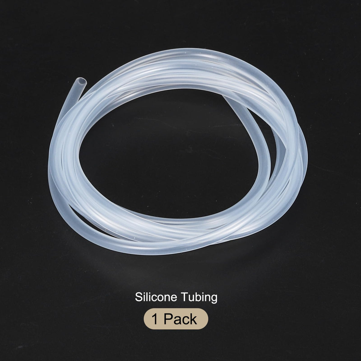 3.3ft Silicone Tubing 4mm ID 6mm OD Clear Industrial Plastic Tubing Pure Silicone Hoses for Pump Siphoning Draining Irrigation Brewing, 1/4"