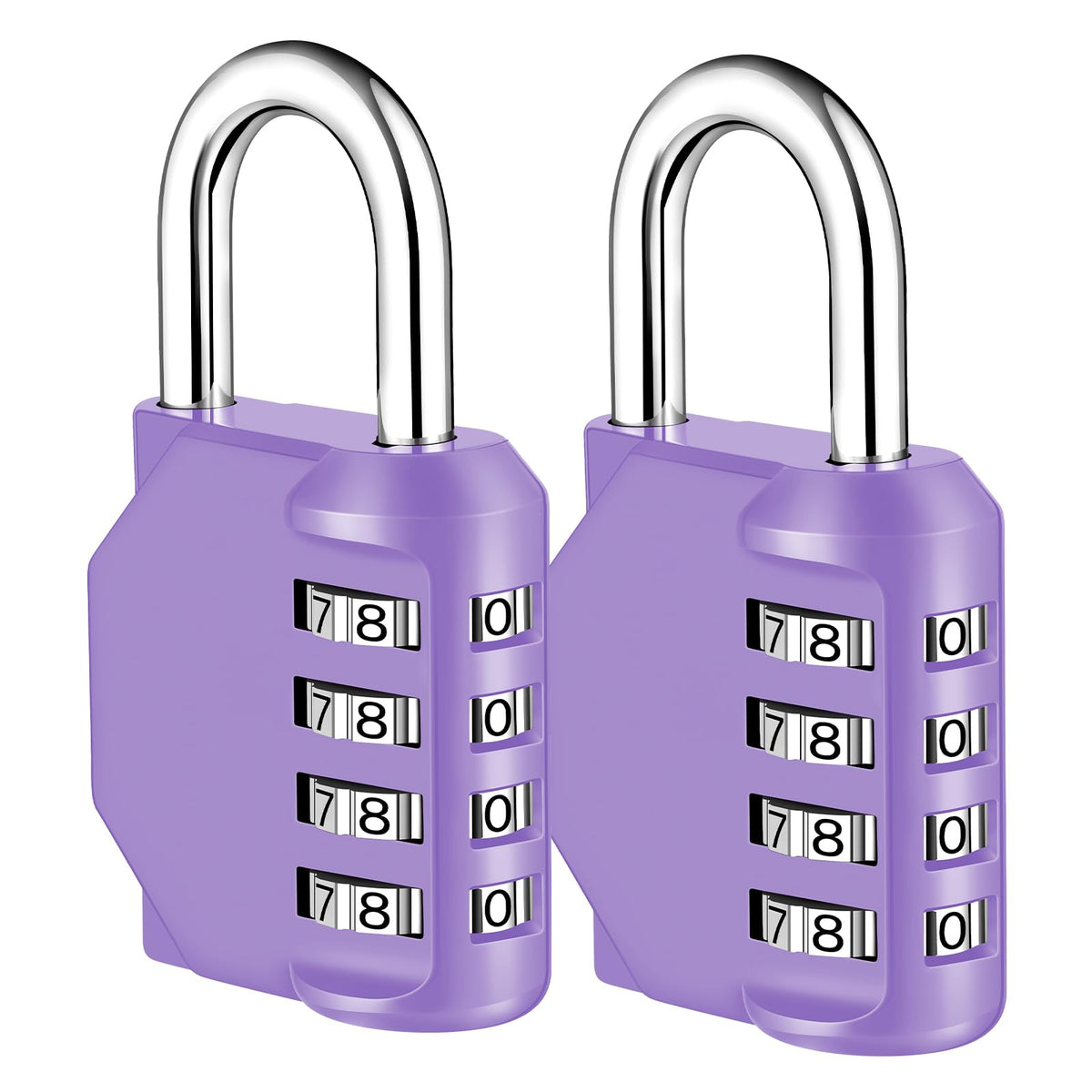NAGE Padlocks with Code, Combination Lock 4 Digit Gym Locker (1P, Red)