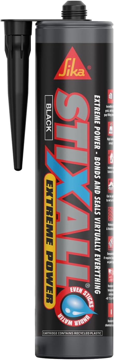 Sika Stixall Extreme Power Sealant And Adhesive, Black, 290ml