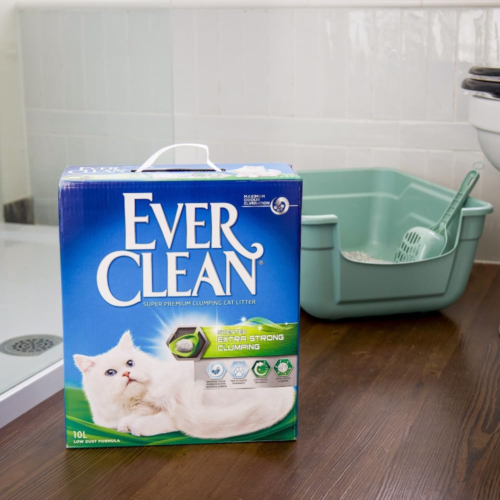 Ever Clean Clumping Cat Litter Extra Strong Clumping Cat Litter, Scented for Long-lasting freshness, 10L