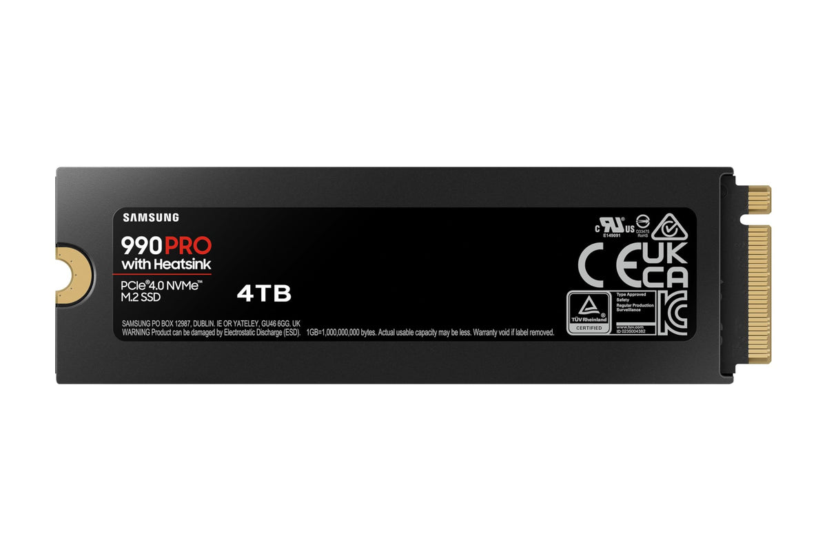 Samsung 990 PRO 1TB PCIe 4.0 (up to 7450 MB/s) NVMe M.2 (2280) Internal Solid State Drive (SSD) (MZ-V9P1T0BW)