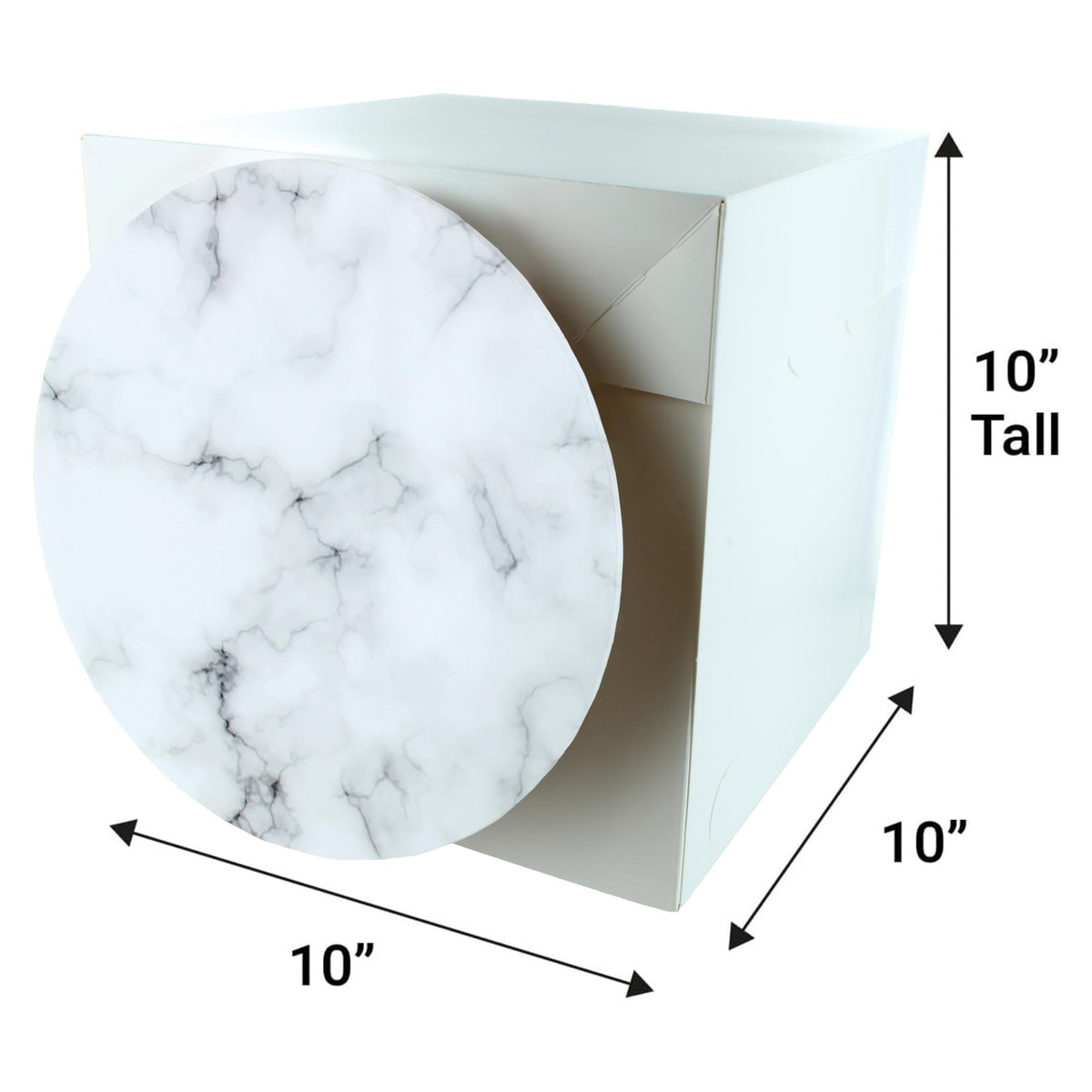 Culpitt 8" (20cm) Marble Print Masonite Board & Extra Tall Box Set