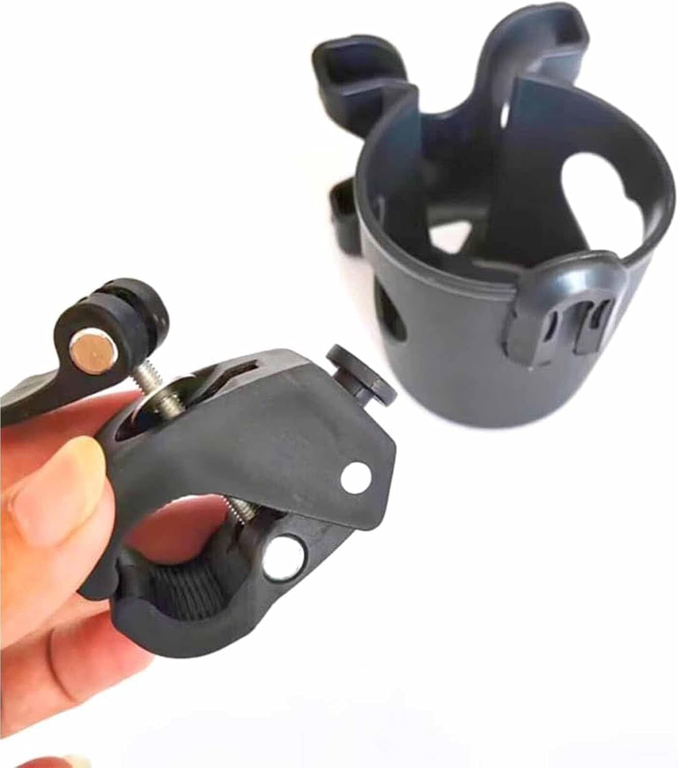 Universal Pram Accessory - Phone & Coffee Cup Holder for Pushchair, Stroller, Buggy