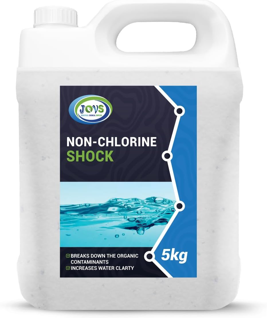 JOVS Non Chlorine Shock 5kg - Spa Treatment for Hot Tubs & Swimming Pools - Water Clarifier, Paddling Reducer, Cleaner, and Pool Maintenance Essential - Included Pool Chemicals.