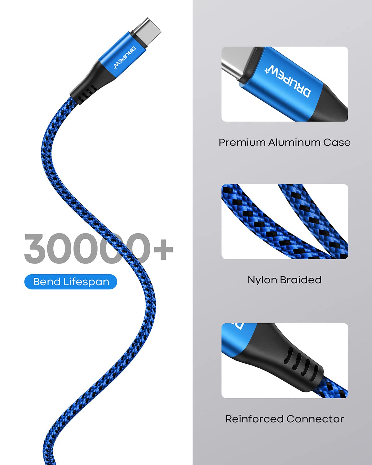 USB C Charger Cable 3M 3Pack,Extra Long USB to USB C Fast Charging Cable Braided,3A USB Type C Lead Fast Charge Compatible with Samsung Galaxy S21 S22 Plus S23 S20 S10,A54 A21s A20e,Xperia,PS5,Switch