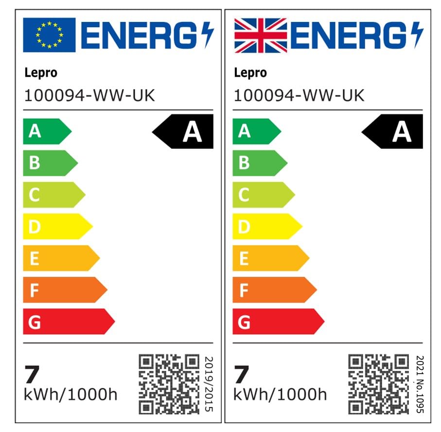Lepro 1520lm Bayonet Light Bulb A-Rated, 7.2W = 100W, Warm White, Pack of 4