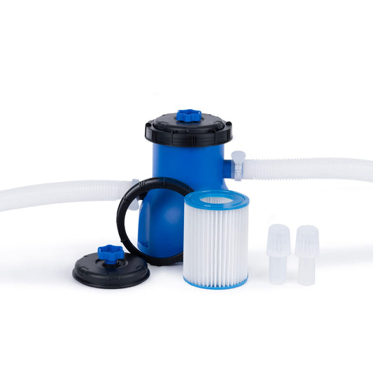 LIVIVO Swimming Pool Filter Pump for 8ft/10ft/12ft Fast Flow Action Set Steel Frame Pool Pump - Ideal for Outdoor Pool or Hot Tub - 300 Gal