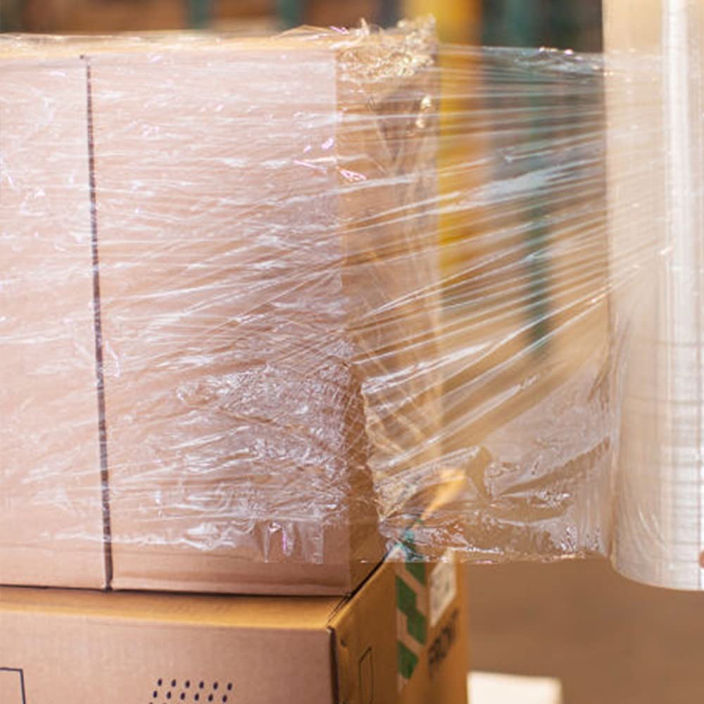 G4GADGET Heavy Duty Pallet Wrap 400mm x 200m Elongation | Strong Cling Film for Packaging, Moving & Storage | Tear Resistant, Waterproof & Moisture Proof Shrink Wrap Rolls
