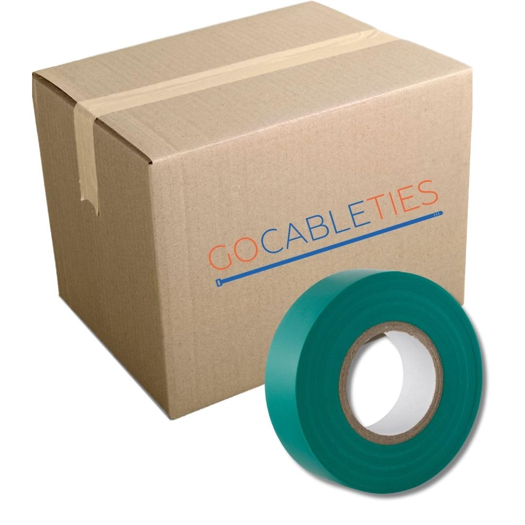 Gocableties Grey Electrical Tape, 19mm x 20m, Strong Self-Adhesive PVC Insulation Tape for Insulating, Repairing and Protecting Electrical Wires, 2 Rolls