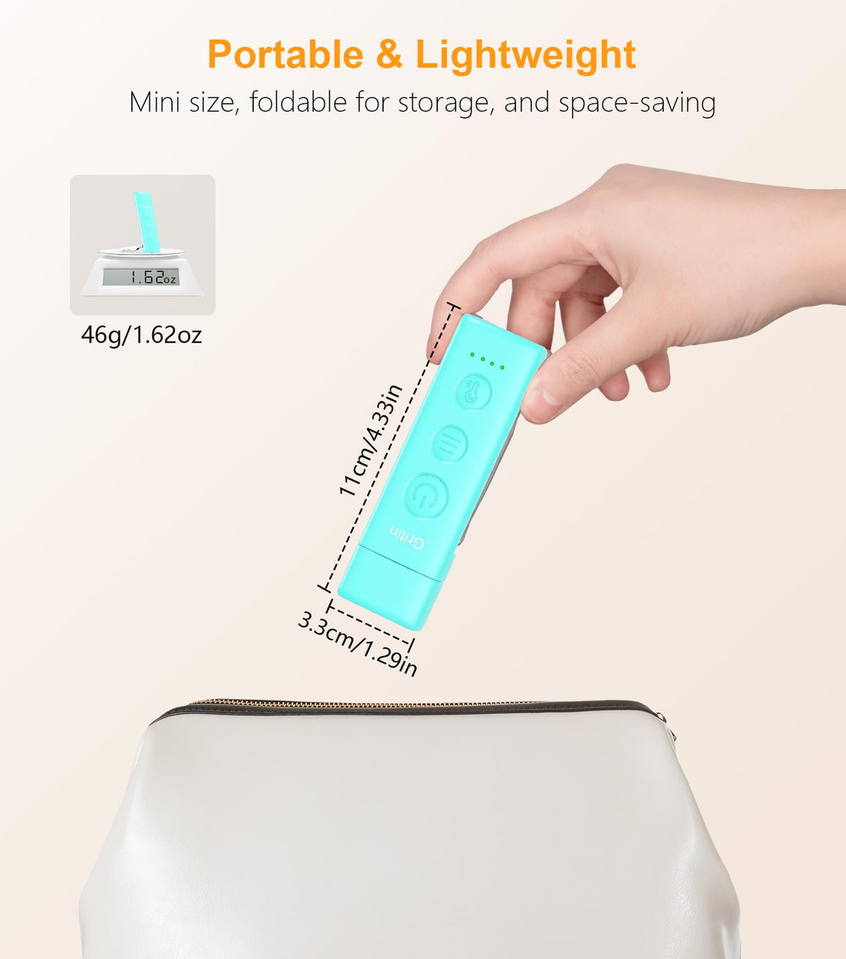 Gritin Book Light Rechargeable, Reading Light Lamp Clip on Book for Reading