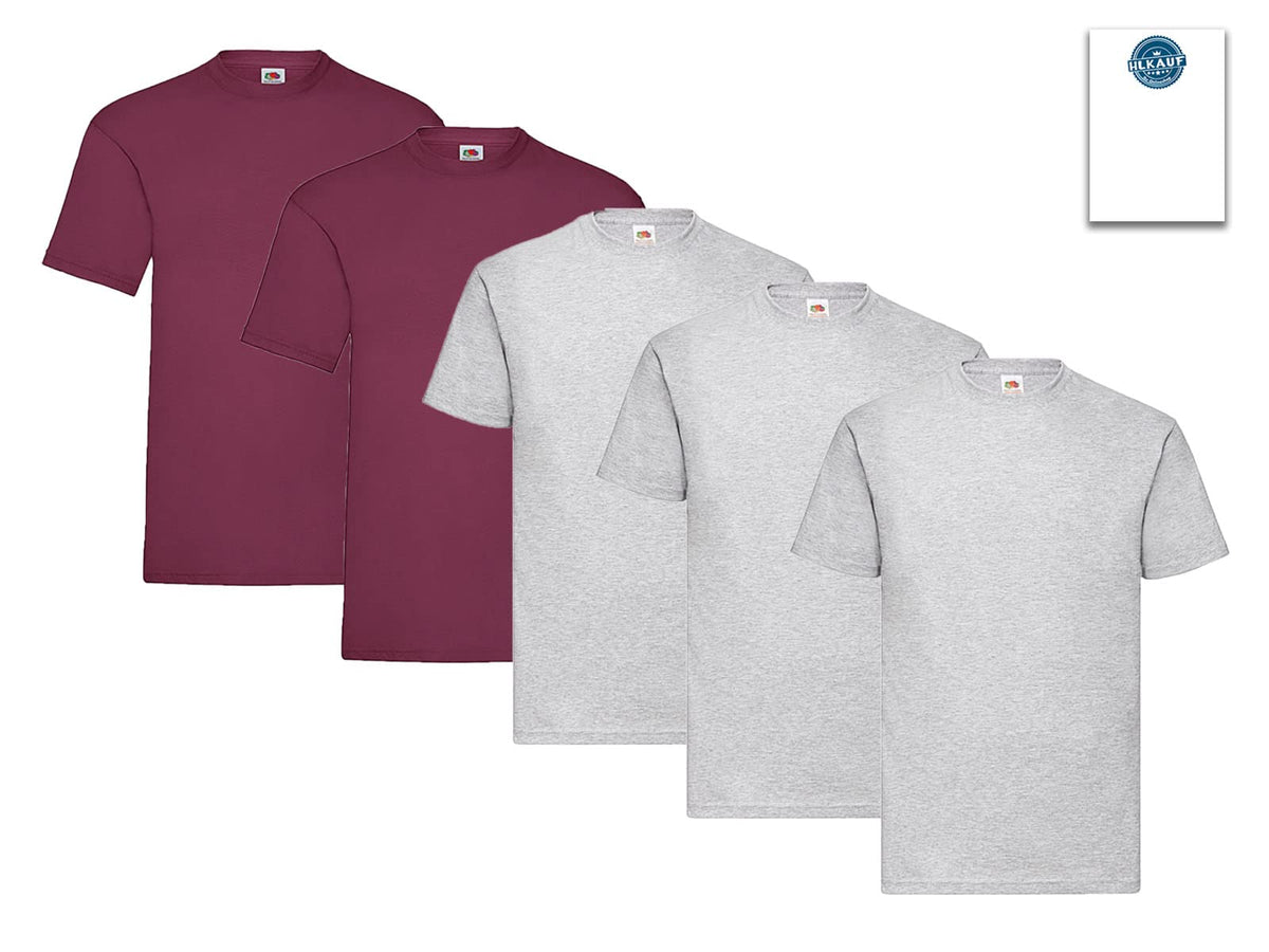 Fruit of the Loom Men's T-Shirt Iconic Tee, Lightweight Ringspun Tee, 5 Pack