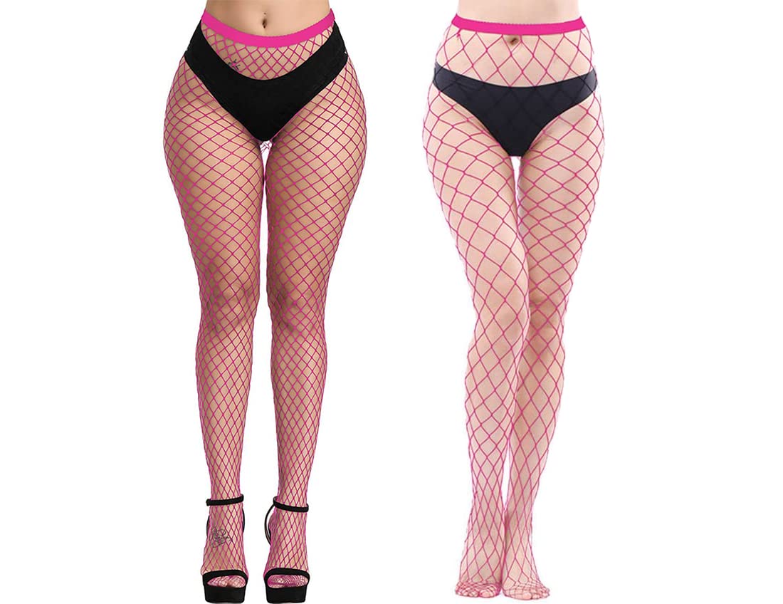 E-Laurels Womens Fishnet Tights Stockings Black Pantyhose Fish Net Plus Size