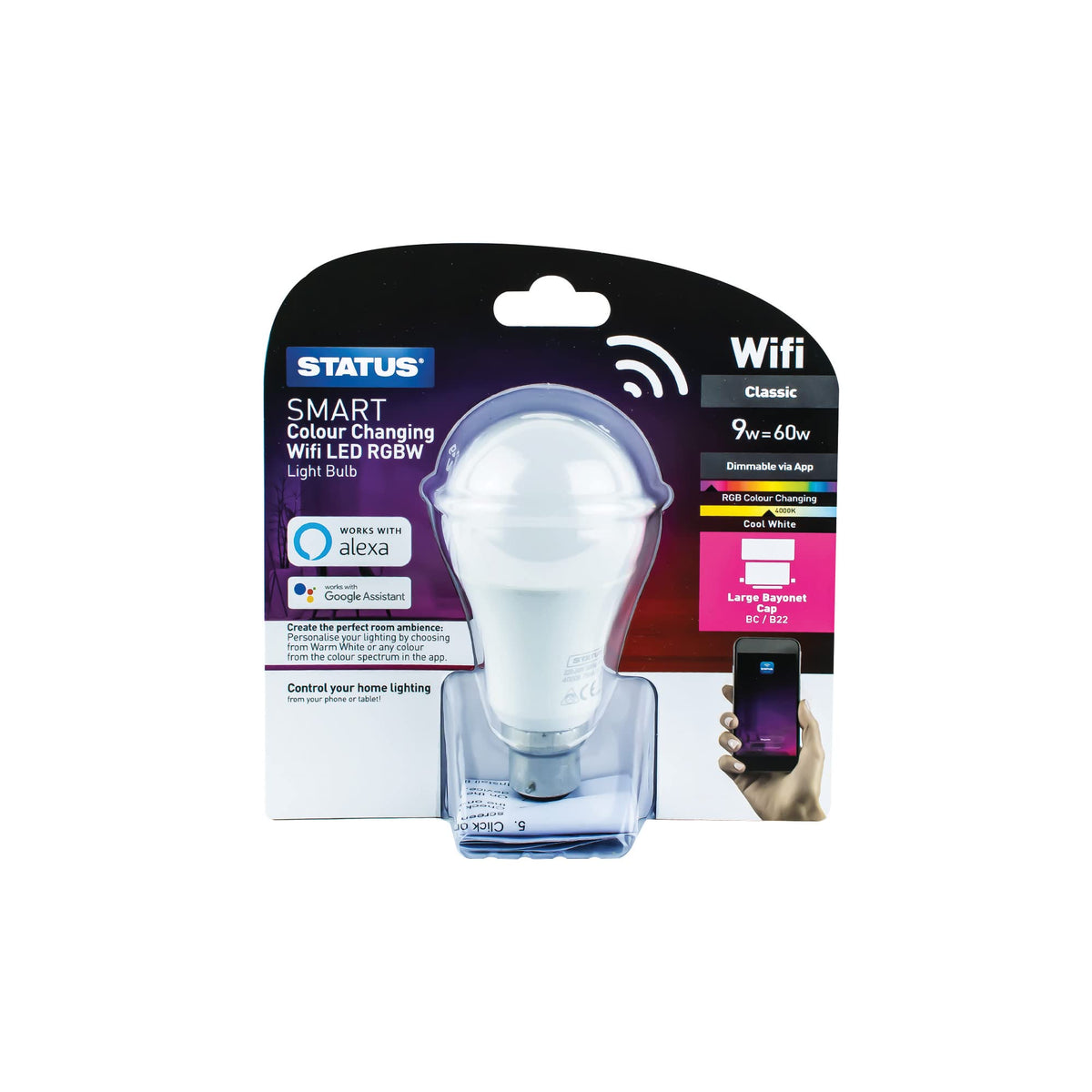 Status 8W Candle LED SES E14 Small Screw Cap Opal Warm White