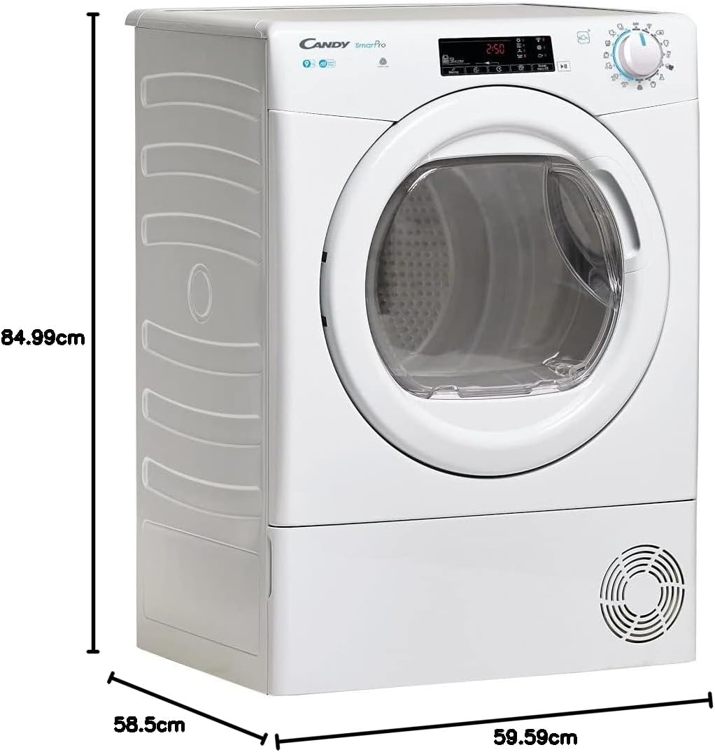 Candy CSOEC10TG 10kg Freestanding Condenser Tumble Dryer, Sensor Dry, WiFi, White [Energy Class B]