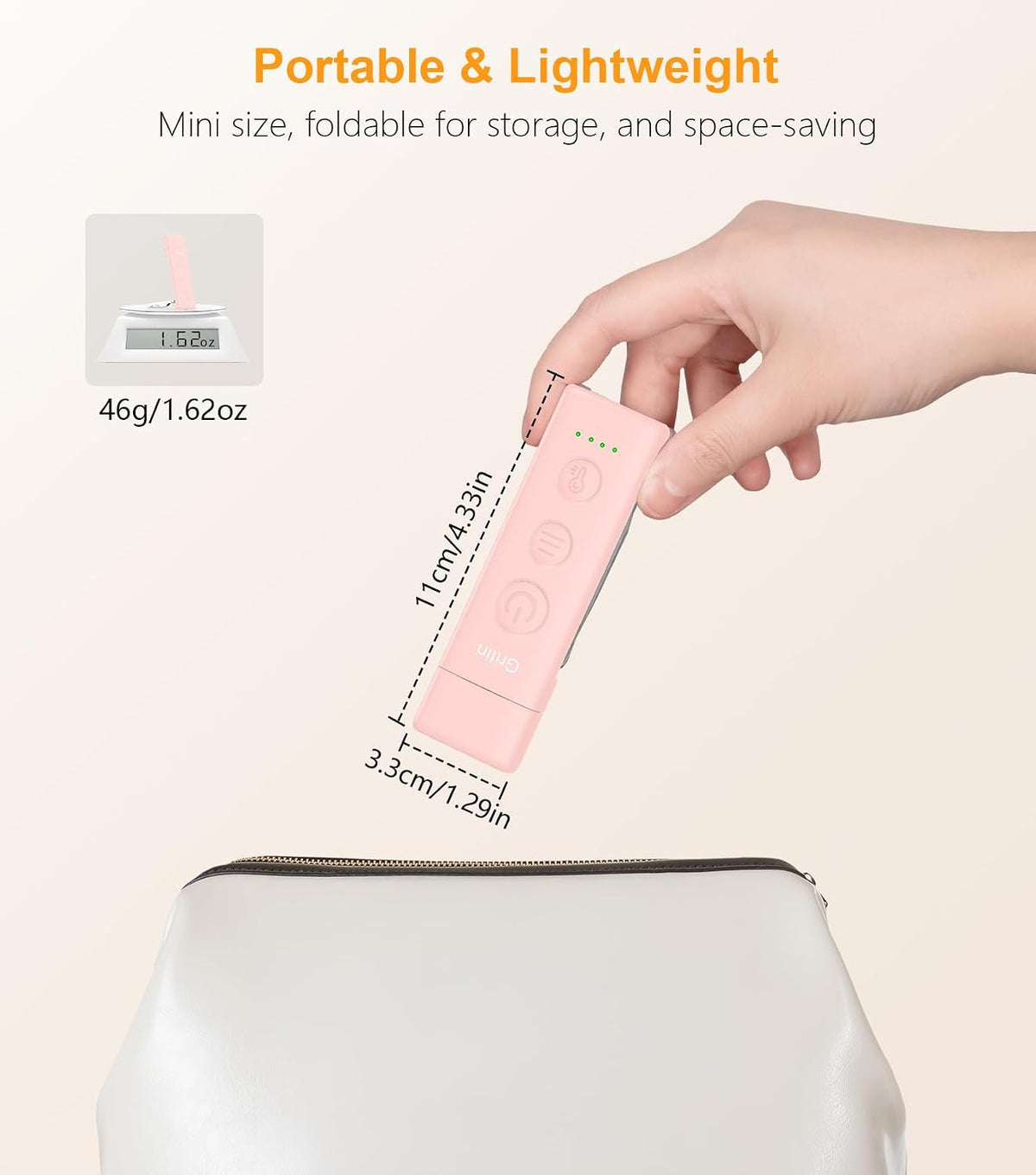 Gritin Book Light Rechargeable, Reading Light Lamp Clip on Book for Reading