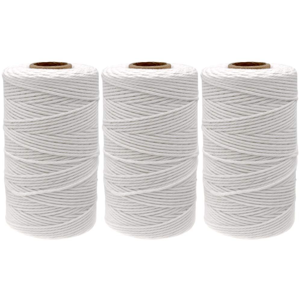 jijAcraft 4MM White Macrame Cord: 100M Cotton String Twine for Crafts