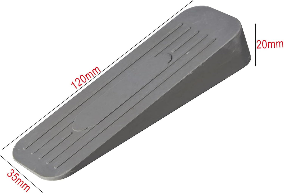Merriway BH02509 Heavy Duty Non Slip Rubber Door Wedge, Grey, Pack of 1