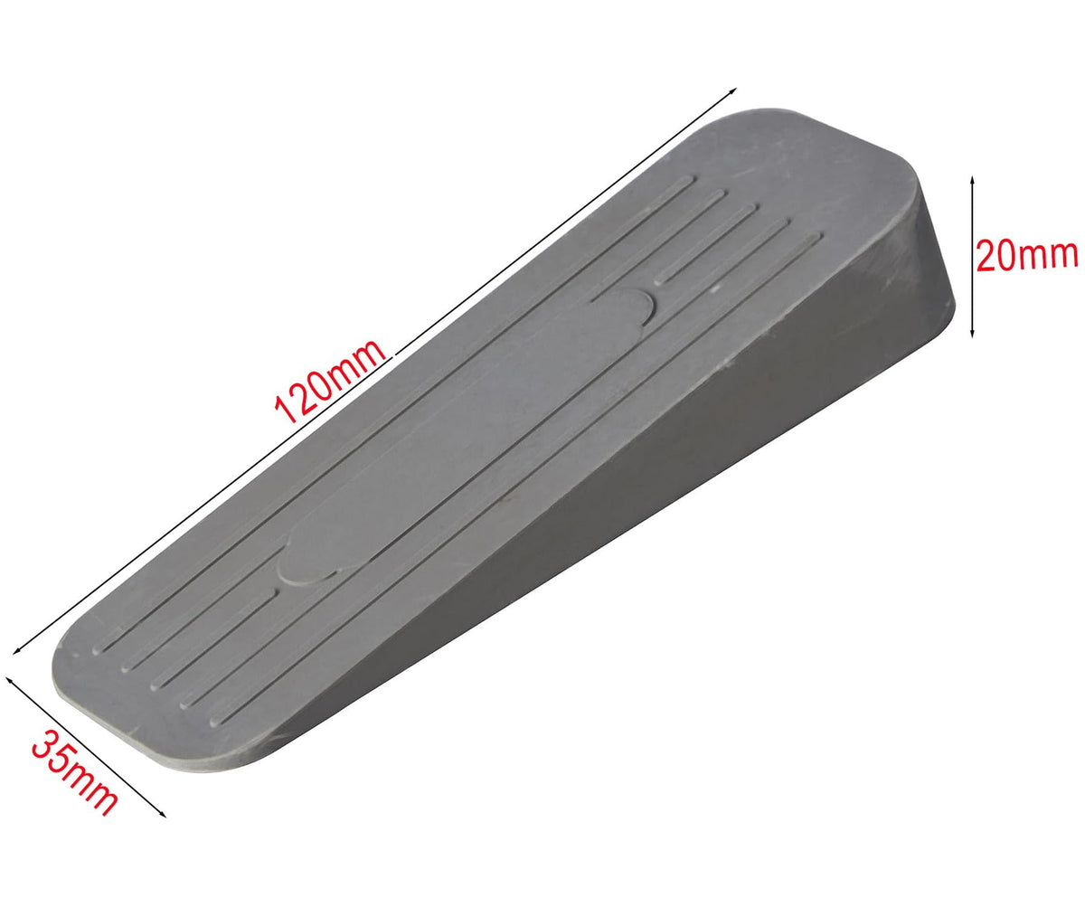 Merriway BH02509 Heavy Duty Non Slip Rubber Door Wedge, Grey, Pack of 1