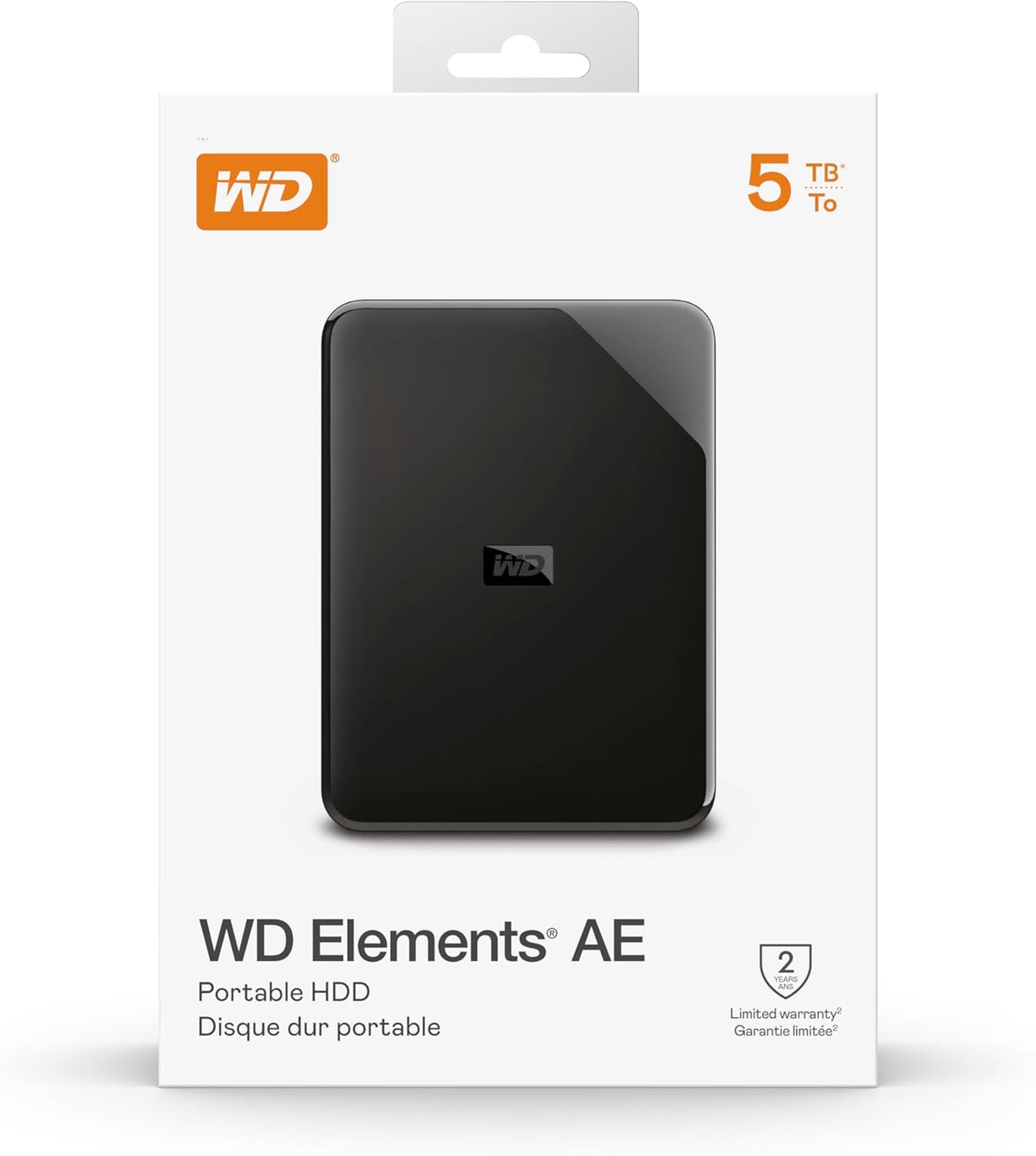 WD 5TB Elements AE Portable External Hard Drive, SuperSpeed USB 3.2 Gen 1/USB 3.0, Plug-and-Play, Formatted for Windows, Black