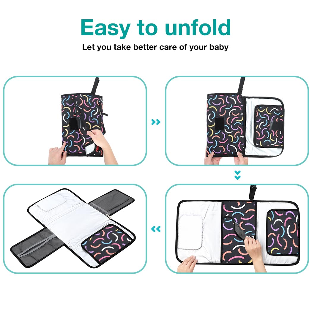 Lekebaby Portable Nappy Changing Mat Travel Baby Change Mat