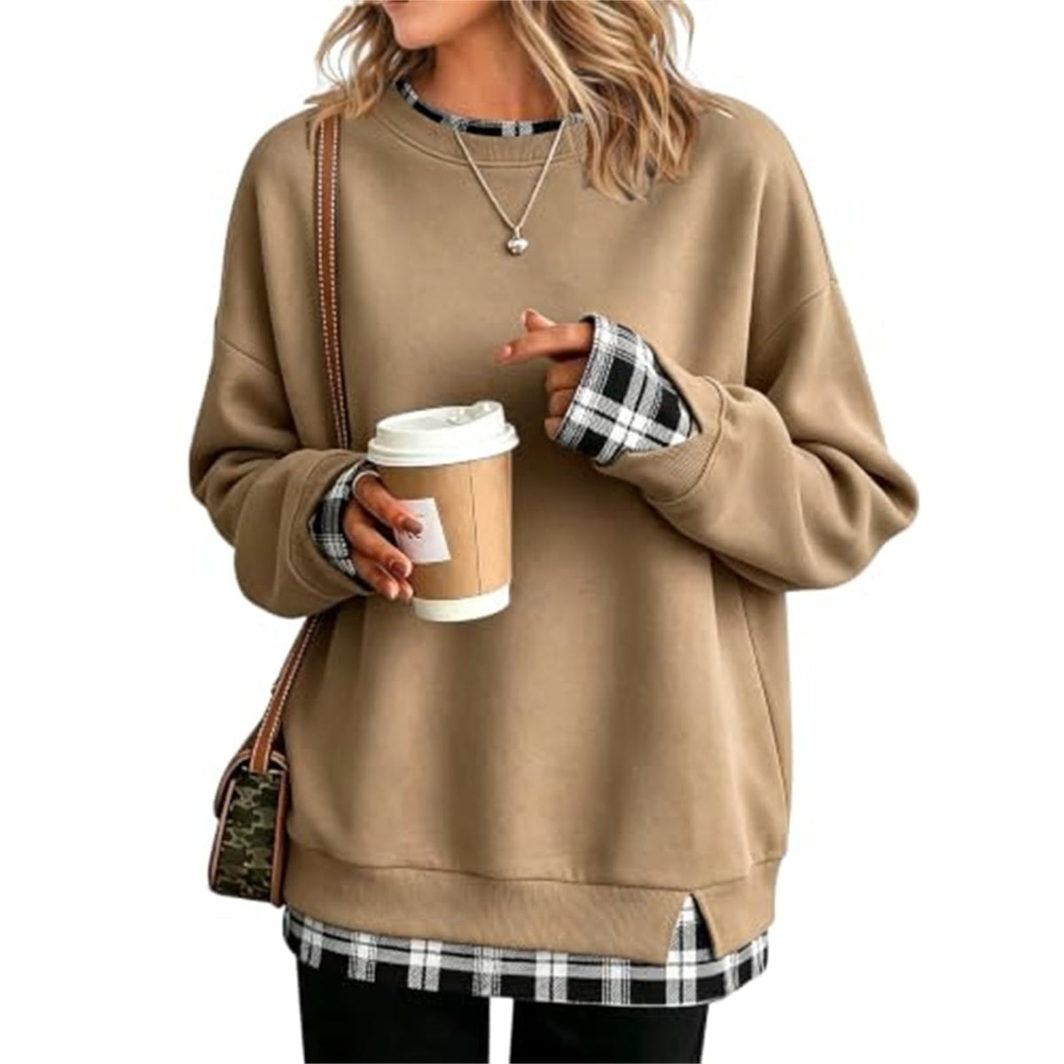 Hoodies For Women Uk Oversized Women's Jumpers Fleece-lined Womens Sweatshirt Winter Fleece Jacket Long Sleeve Ladies Tops Plus Size Fashion Christmas Jumper Sweaters Coats Autumn Women's Clothing