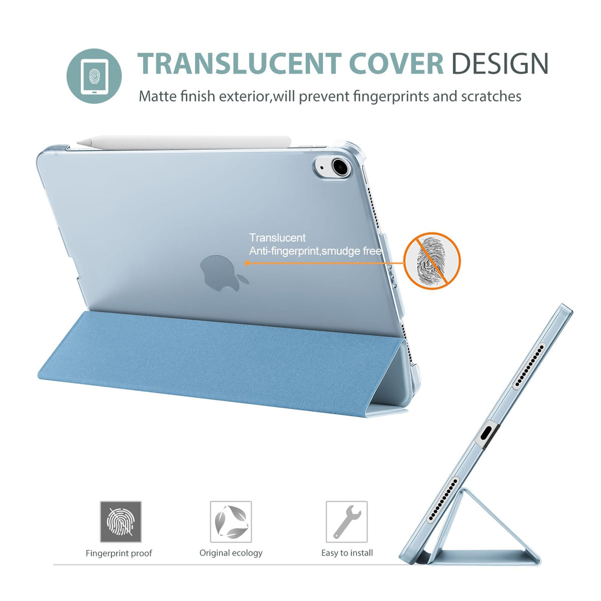 ProCase for iPad Air 11-inch Case M4/M3/M2, Air 5th/4th Gen 10.9,Navy