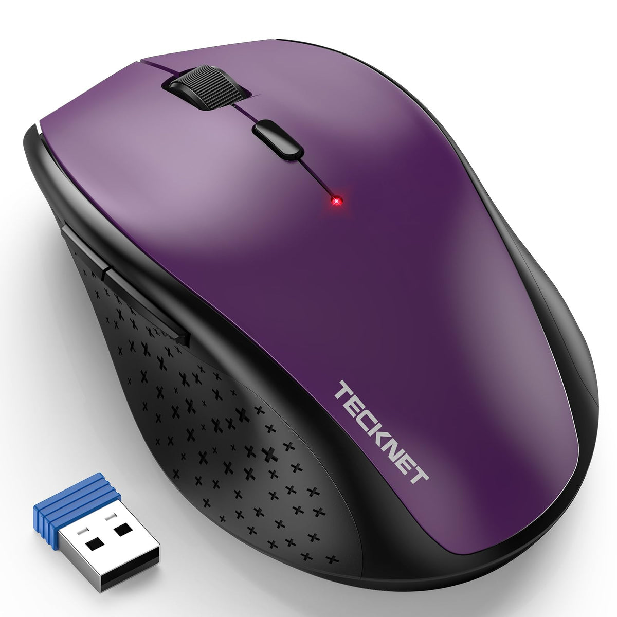 TECKNET Wireless Mouse for Laptop, 4800 DPI Optical Computer Mice with 6 Adjustable Levels, 30 Months Long Battery Life 2.4G Cordless USB Silent Mouse for Notebook, PC, Office Home Work -Grey