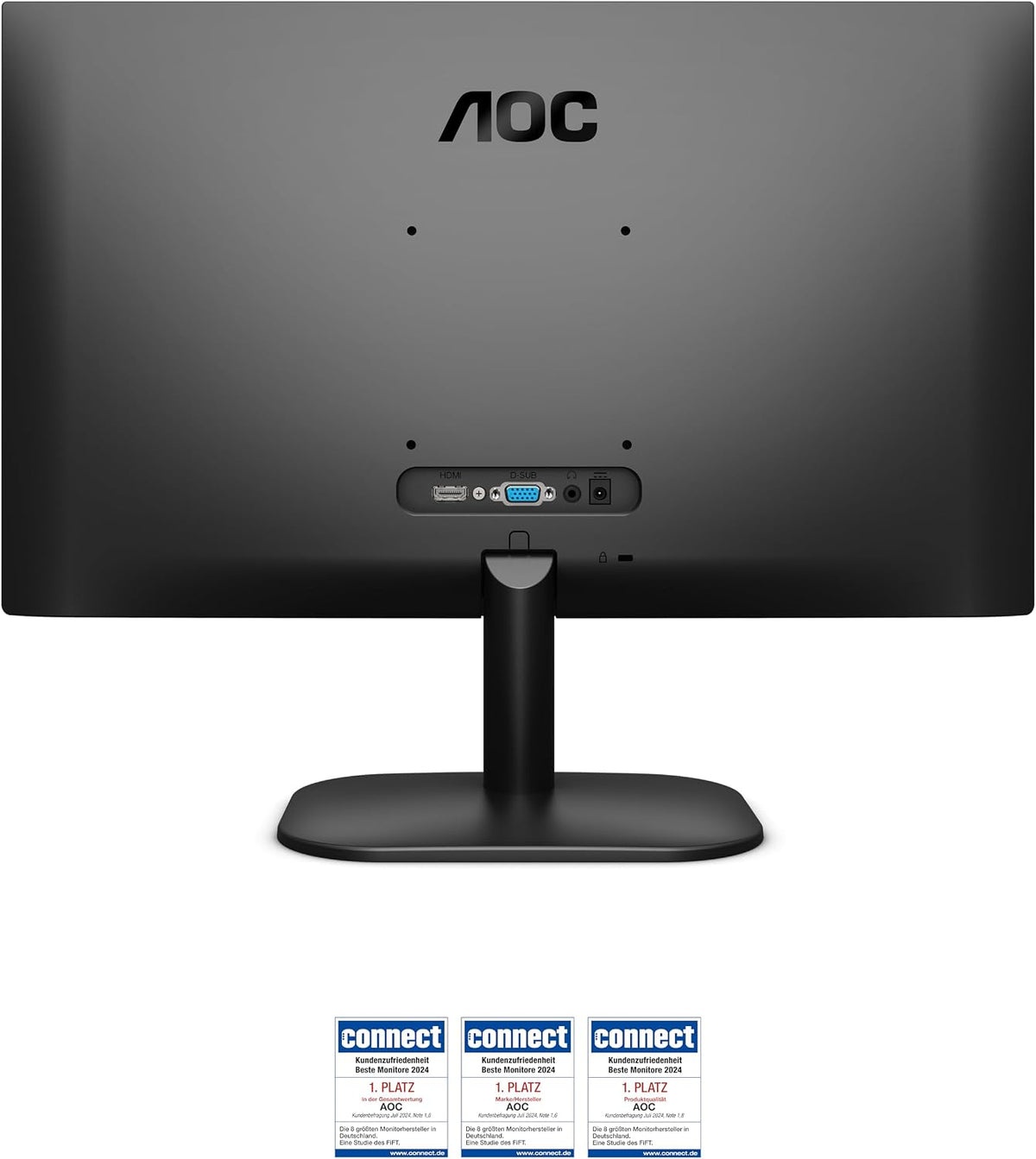 AOC 22B2H - 22 inch FHD Monitor, 75Hz, VA, 7ms Frameless design, Tilt, lowBlue Mode, Flicker Free (1920 x 1080 @ 75Hz, HDMI/VGA)