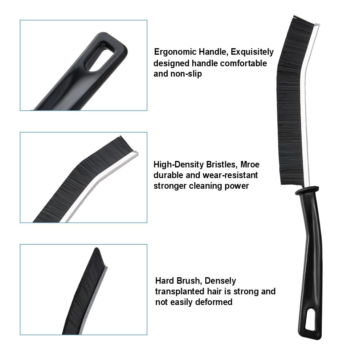 CUCM Cleaning Brush,Hard Bristle Crevice Cleaning Brush UK 3 Pcs Bathroom Crevice Gaps Brush Groove Crevice Cleaning Tool for Narrow Corners in Home Kitchen Bathroom and Window
