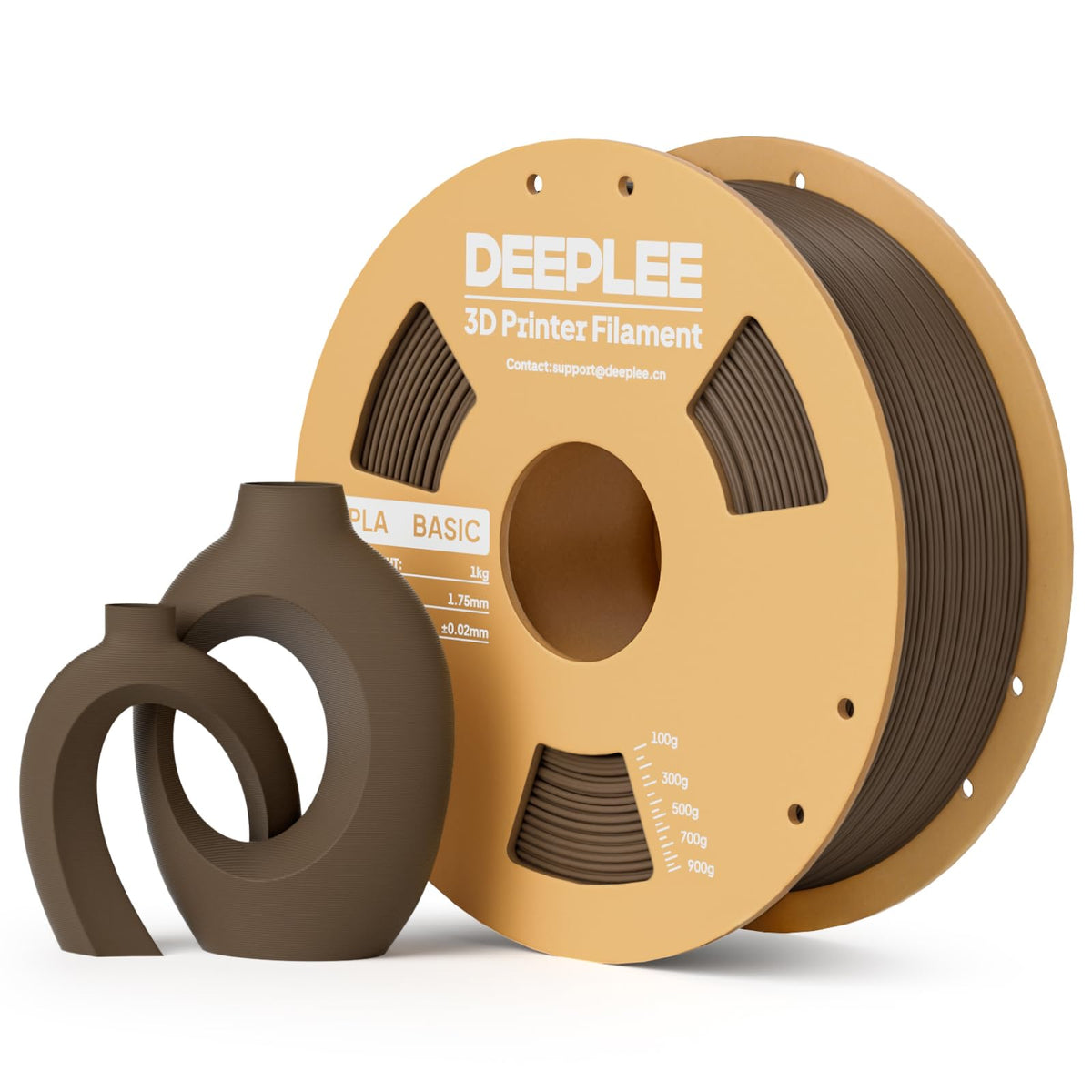 DEEPLEE PLA Filament 1.75mm, Basic 3D Filaments Beige 1kg