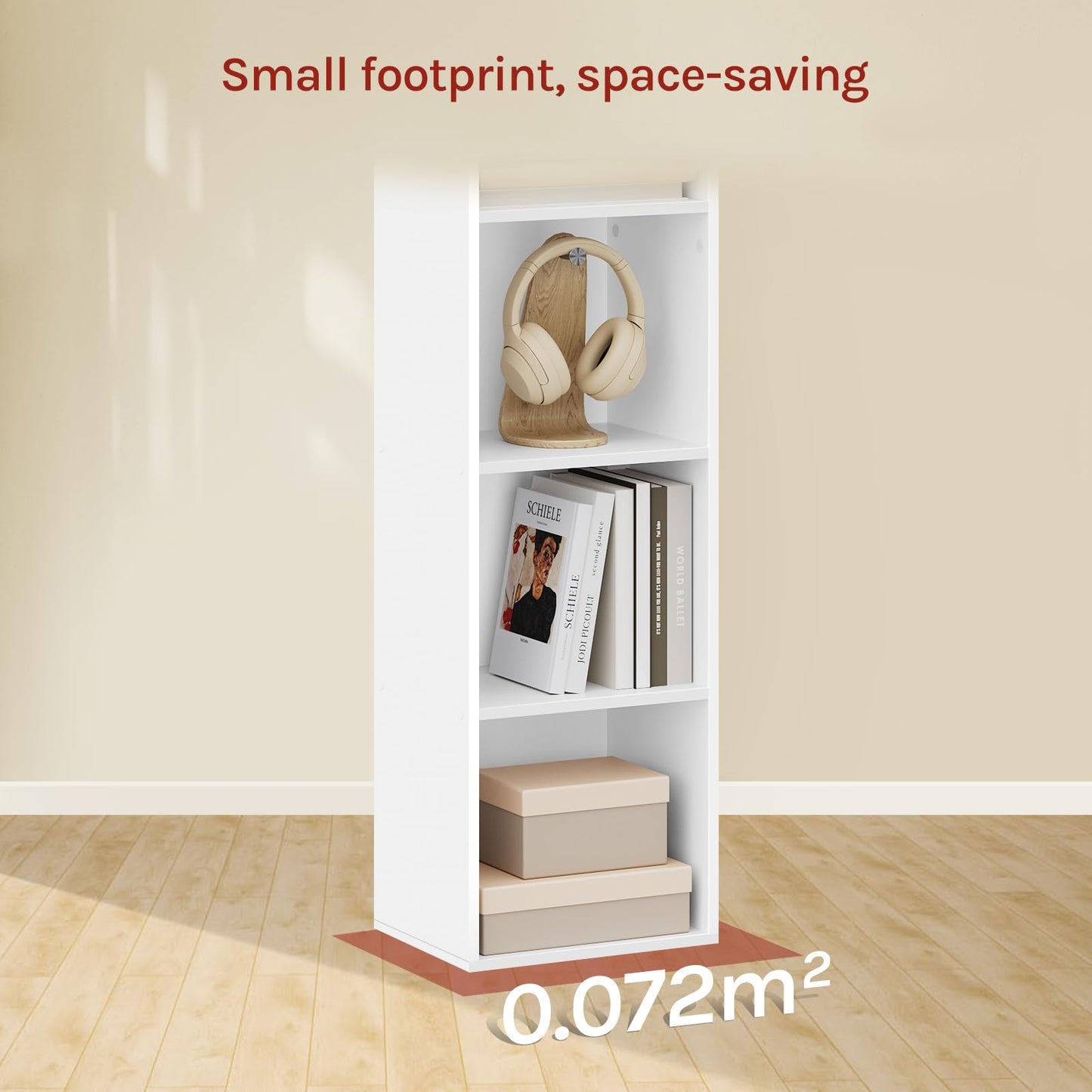 WOLTU Bookcase, White Book Shelf 6 Storage Cubes Unit, Tall Freestanding Bookcases for Living Room,Bedroom