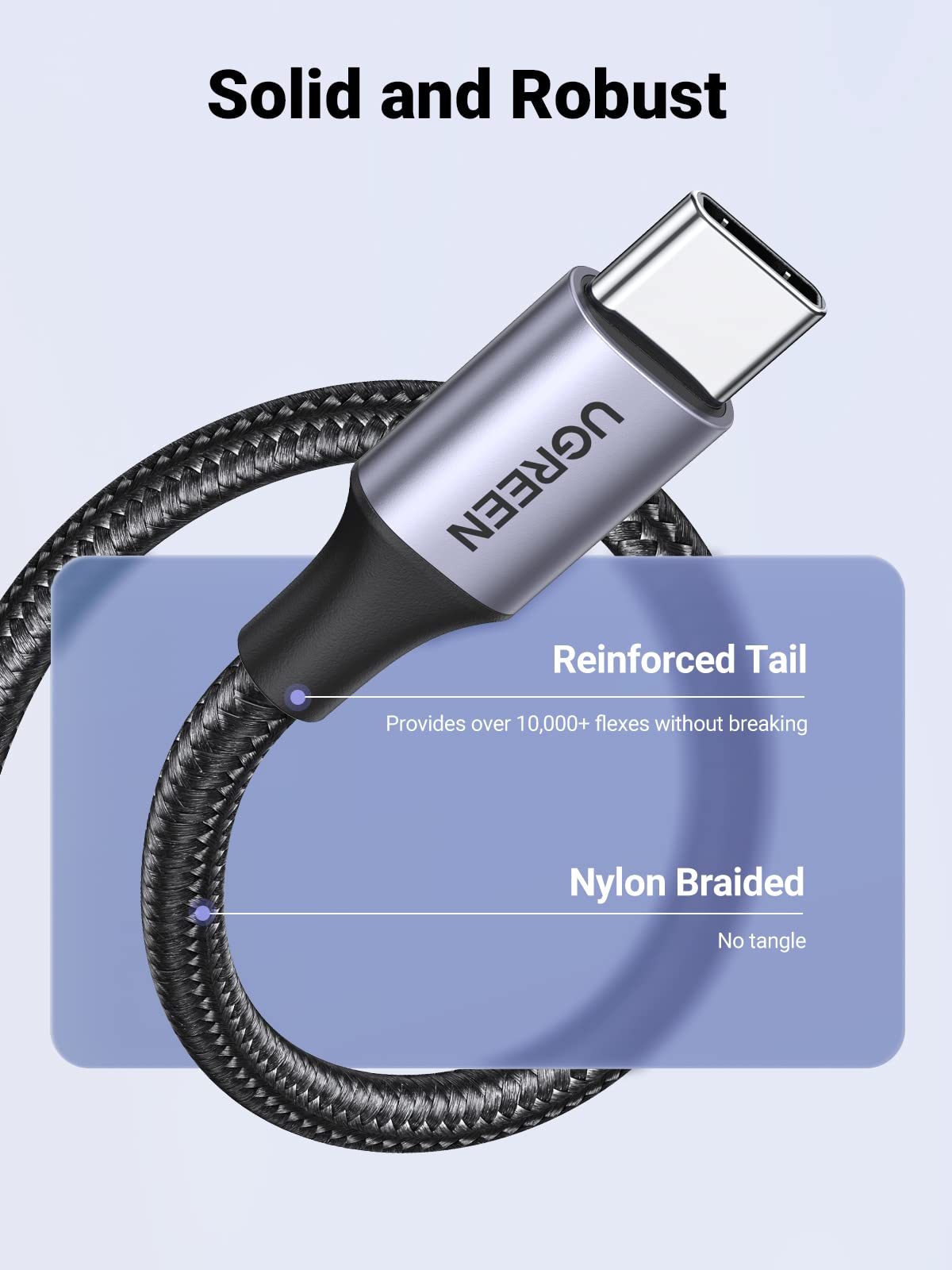 UGREEN USB A to USB C Cable 3A USB to USB C Charger Cable Fast Charge, 1M