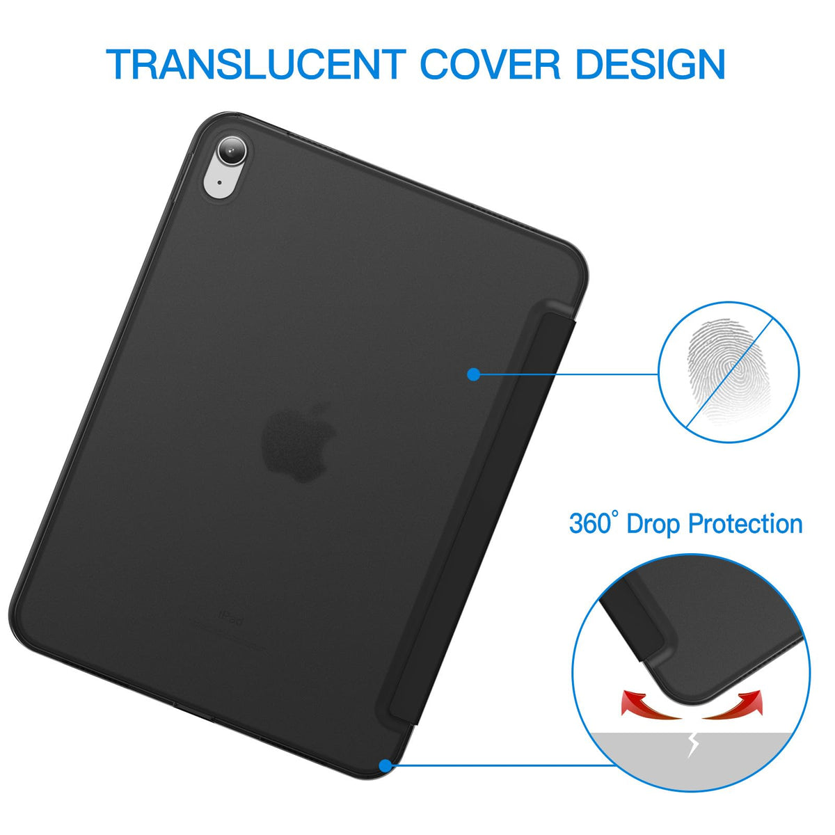 JETech Case for iPad (A16) 11th/10th Gen, Navy Blue