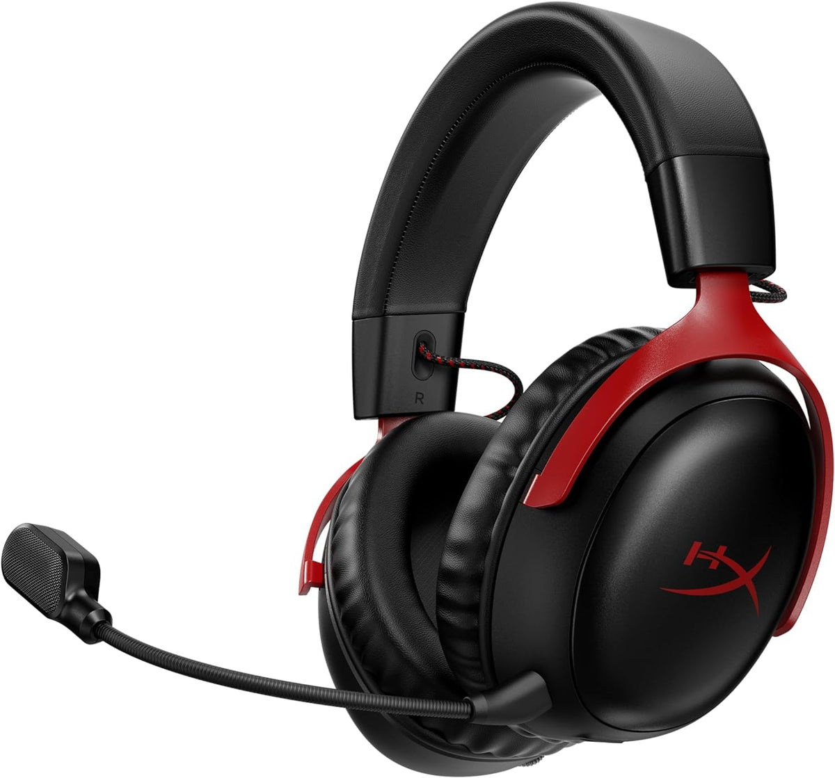 HyperX Cloud III – Wired Gaming Headset, PC, PS5, Xbox Series X|S, Angled 53mm Drivers, DTS, Memory Foam, Durable Frame, Ultra-Clear 10mm Mic, USB-C, USB-A, 3.5mm, Black/Red