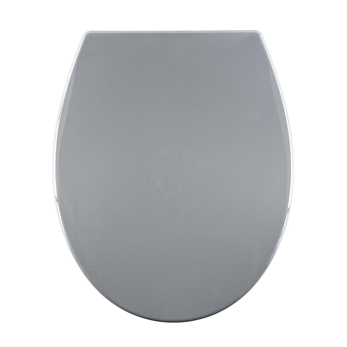 AQUALONA® Premium Thermoplastic Toilet Seat Soft Close Hardwearing Seat with Two Button Hinge Release D Shaped Easy to Clean Simple Installation Top and Bottom Fittings (White - D Shape)