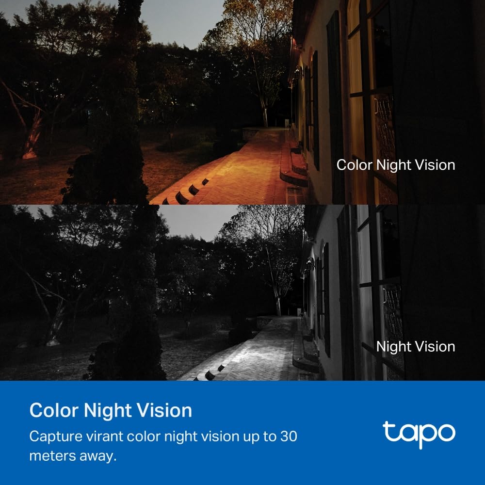 Tapo TP-Link C500 Outdoor Wi-Fi Security Camera, 360° FHD 1080P with Night Vision, Two-Way Audio, Cloud Video Recording, Works with Alexa