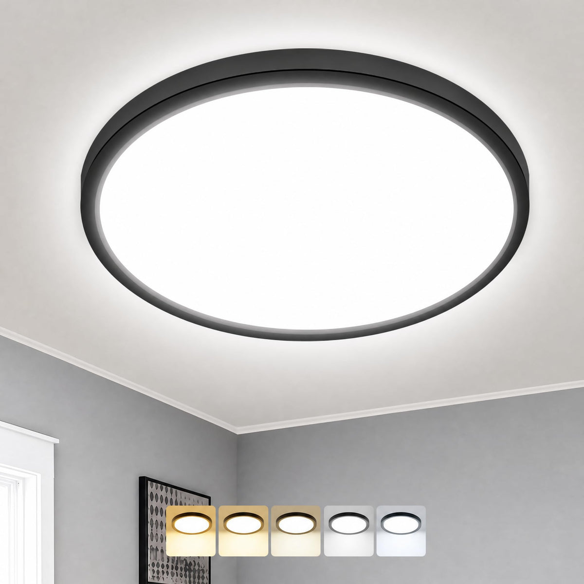 Peasur Bathroom Light, 3000K/3500K/4000K/5000K/6500K 5 Color Temperature