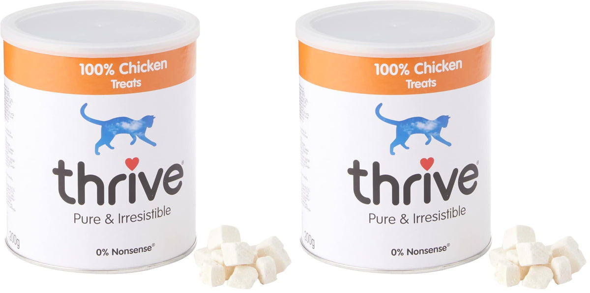 Thrive 100% Chicken Breast Freeze-Dried Cat Treats – Single Ingredient, High Protein – Grain Free – 170g MaxiTube