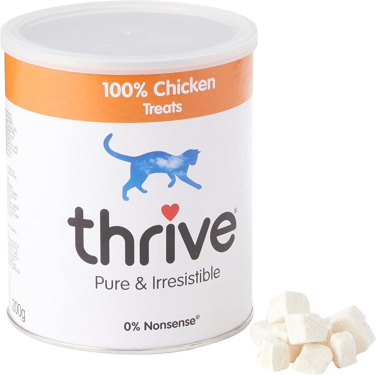 Thrive 100% Chicken Breast Freeze-Dried Cat Treats – Single Ingredient, High Protein – Grain Free – 170g MaxiTube