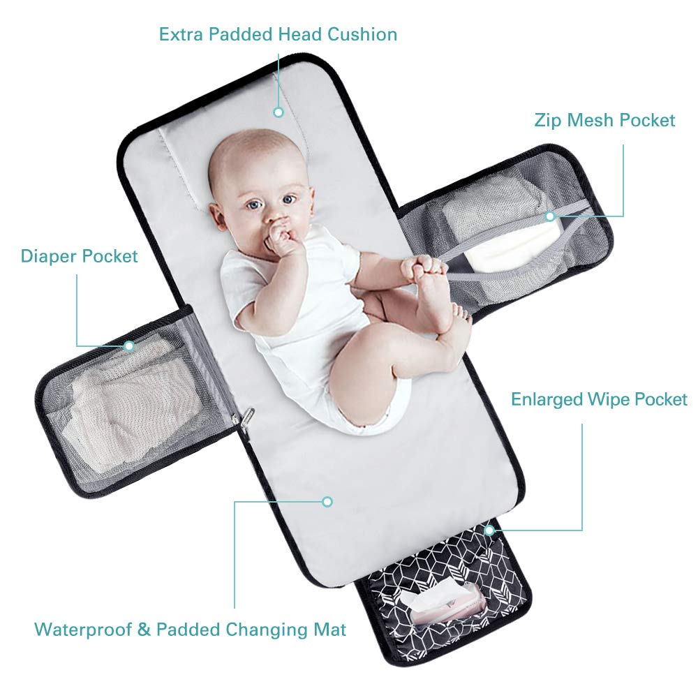 Lekebaby Portable Nappy Changing Mat Travel Baby Change Mat