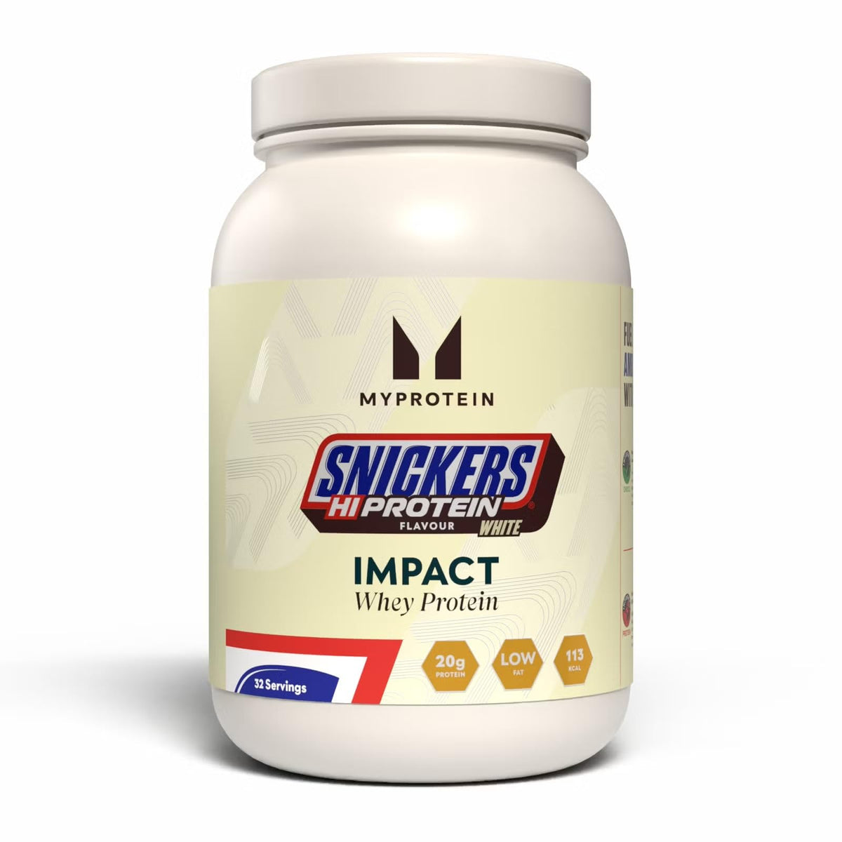 Myprotein Impact Whey Protein Powder | Vanilla - 30 Servings | Up to 23 g Whey Protein Per Serving with BCAAs | Builds Lean Muscle, Speeds Recovery | Low Fat & Carbs | Vegetarian