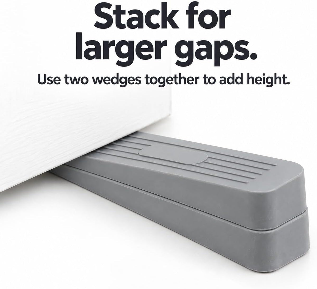 Merriway BH02509 Heavy Duty Non Slip Rubber Door Wedge, Grey, Pack of 1